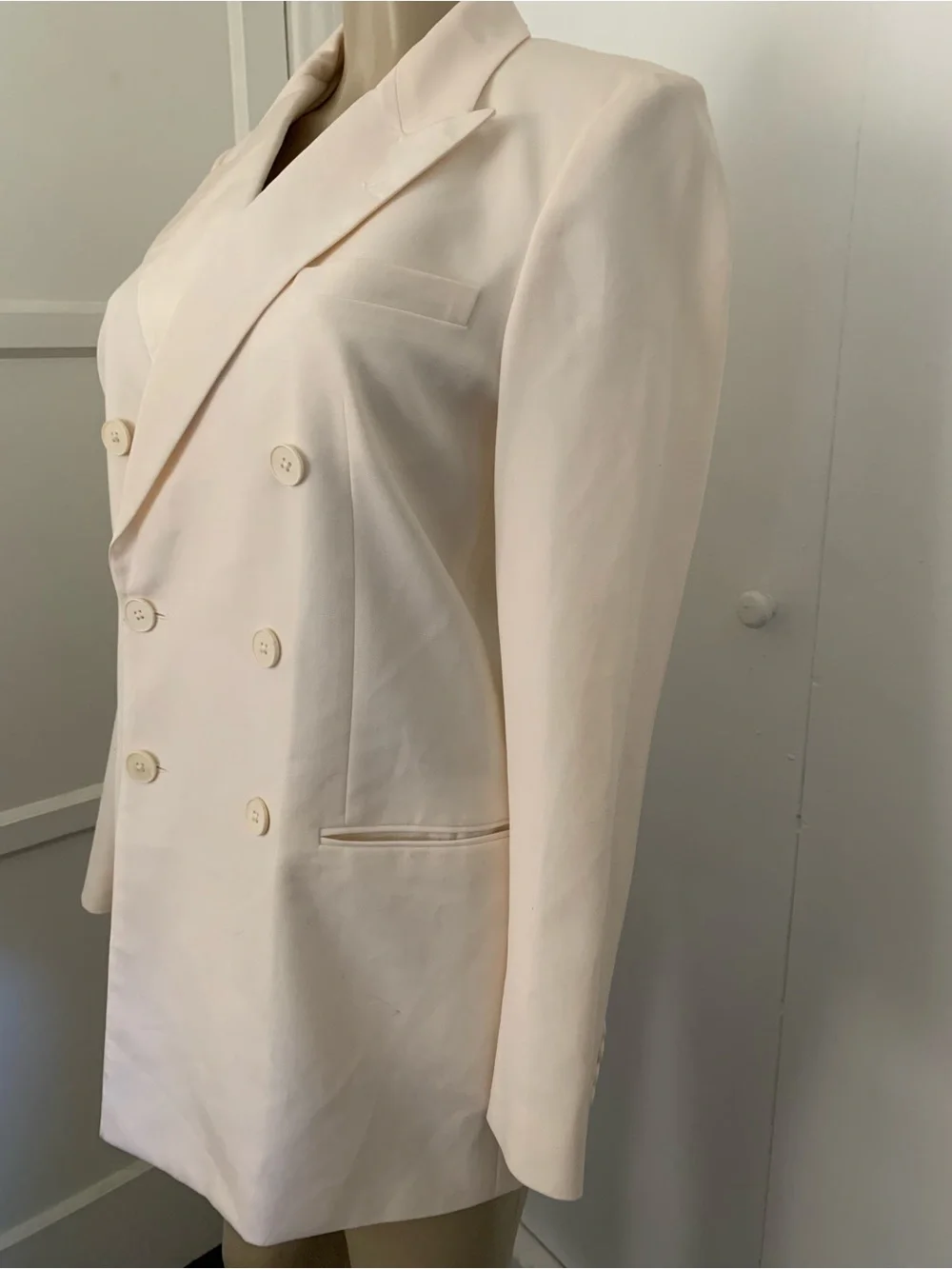Polo by Ralph Lauren Cream Double-Breasted Blazer